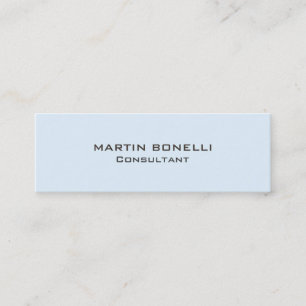 Mini Cor Azul Claro Cor Esbranquiçada Cartão de visita