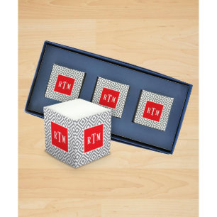 Mini cubos Monogrammed do memorando da vara do