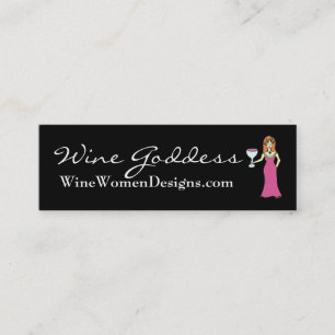 Mini Deusa do vinho, cartão de visita de