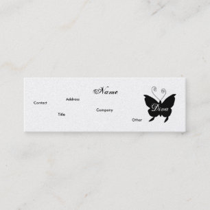 Mini Diva Butterfly Cartão de visita - Comusível