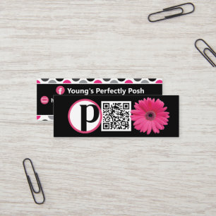 Mini Dots Gerber Daisy Posh cartão de visita