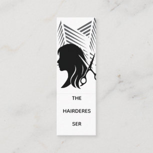 Mini Elegante Hair Salon Silhouette Cartão de visita