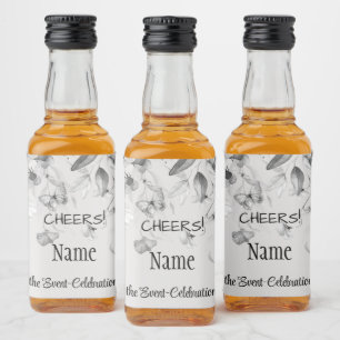 Mini Elegante, Preto e Branco, Largura Floral