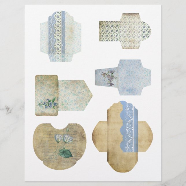 Mini Envelopes Scrapbook - Folha de Envelopes (Frente)