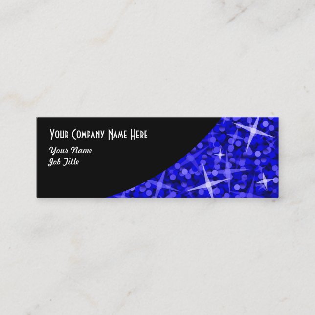 Mini Espessura escura da curva preta cartão de visita e (Frente)