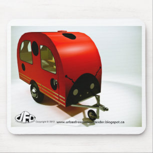 Mini estilo Mousepad do joaninha do campista da