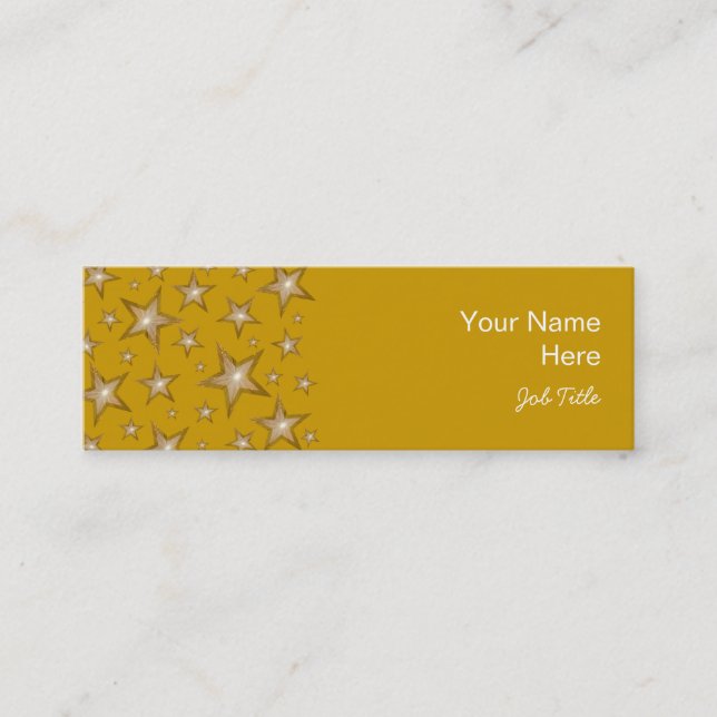 Mini Estrelas Douradas do lado cartão de visita do lado (Frente)