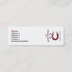 Mini Eu sou um modelo estranho do cartão de visita do