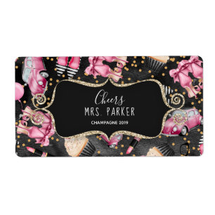 Mini favor do chá de panela da etiqueta de