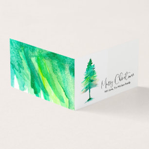 MINI- Feliz Natal, Pinetree Watercolor, Script