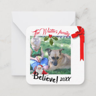 Mini foto de Natal com cartões de Papai noel