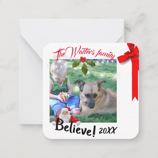 Mini foto de Natal com cartões de Papai noel (Frente)