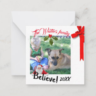 Mini foto de Natal com cartões de Papai noel