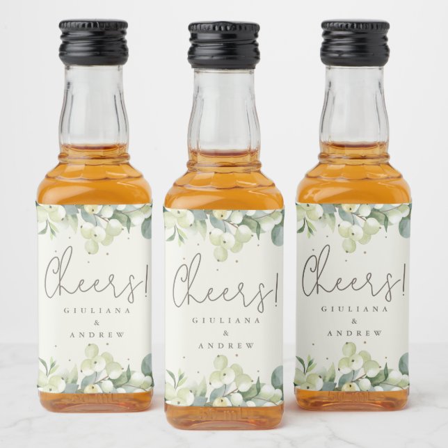 Mini Garrafa de Licor para Casamento de Inverno Cr (Garrafas)