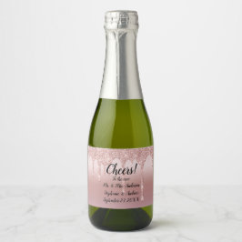 Mini Glitter de Discagem Dourada de Rosa Personali