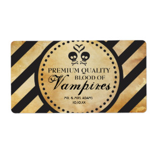 Mini Gótico de etiquetas de vinho Favor de Casamen