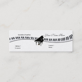 Mini Grande Cartão de visita de Piano e Teclado
