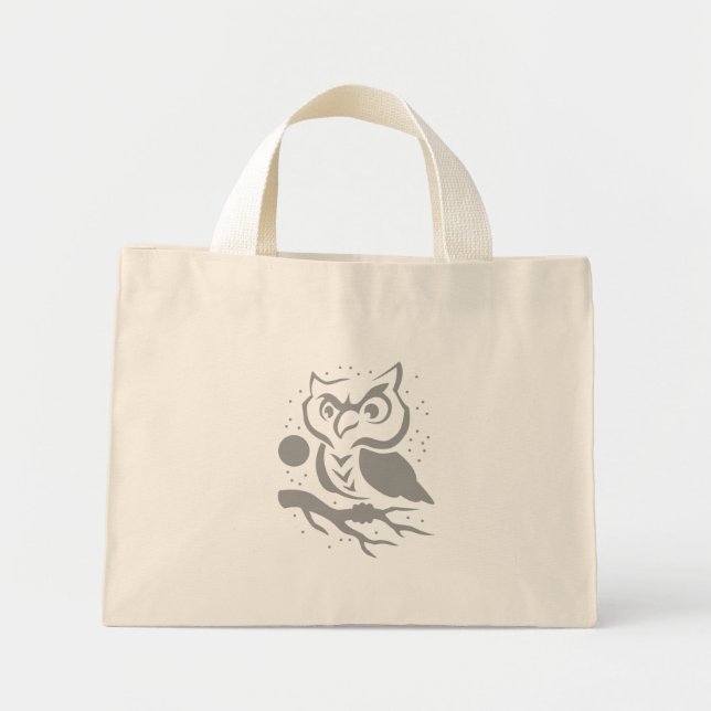 Mini Grey Owl - Bolsa Tote (Frente)