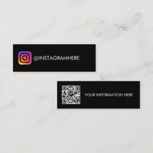 Mini Instagram e cartão de visita de código QR