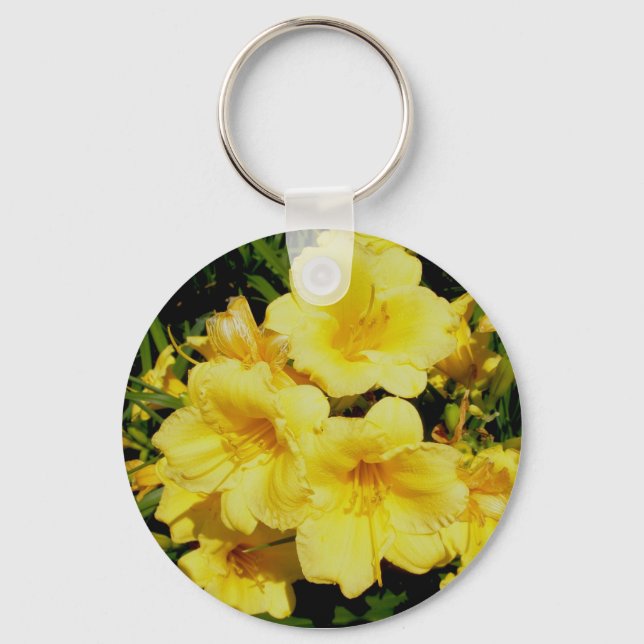 Mini lírios amarelo Chaveiro (Frente)