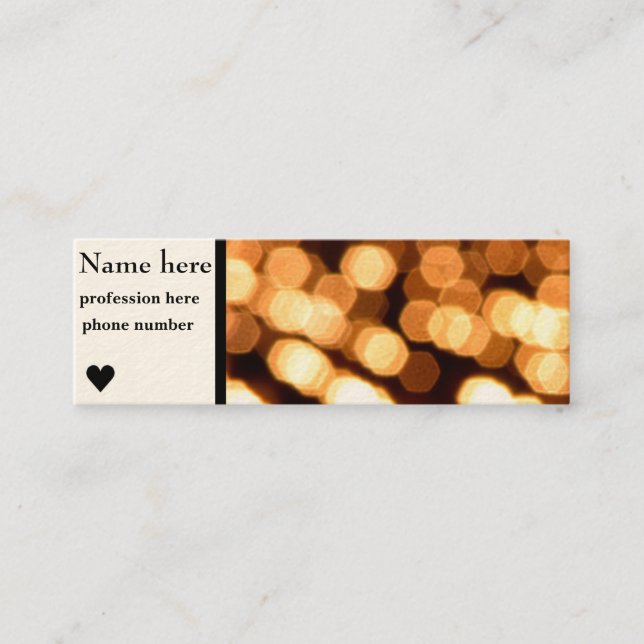 Mini luzes apagadas cartão de visita (Frente)