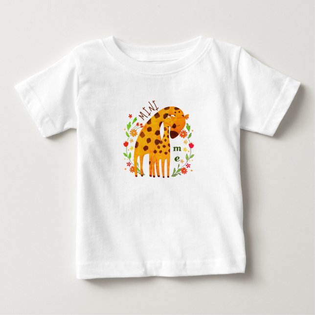 Mini-Me - Camisa de T-Shirt da Mãe e Bebê Girafa (Frente)