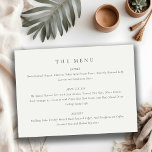 Mini Menu de Casamento de Tipografia Negra e Branc<br><div class="desc">Se precisar de mais alguma personalização,  por favor,  sinta-se à vontade para me enviar uma mensagem em yellowfebstudio@gmail.com.</div>