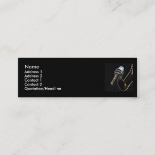 Mini micro canção do cartão de visita do cantor da