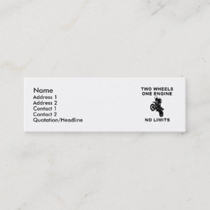 Mini Nenhuns limites - cartão de visita do motocross d