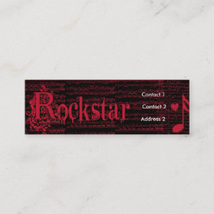 Mini O perfil como um cartão de visita de Rockstar foi