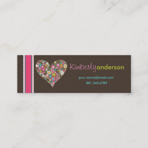 Mini O primavera floresce o cartão de visita do amor d