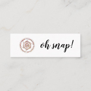 Mini Oh pressão! Cartão de visita do fotógrafo do