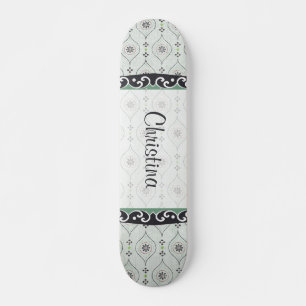 Mini Padrões de Flores Azuis do Skateboard