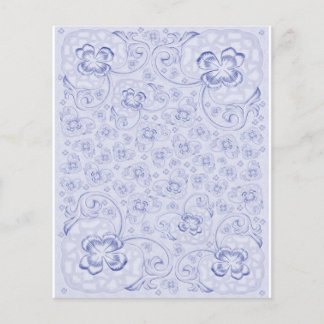 Mini Papel dobrado Pastel azul floral