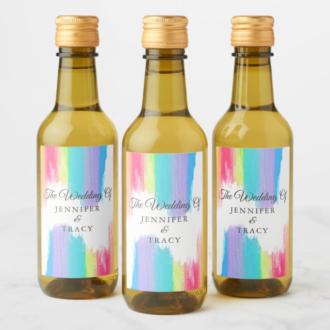 Mini Personalizada Personalizada do Casamento LGBT (Garrafas)