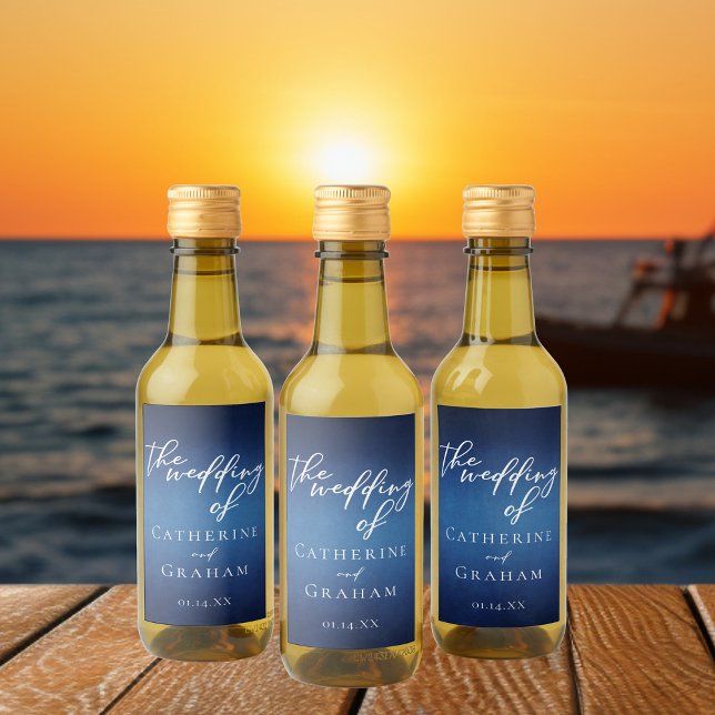 Mini Personalizável Casamento de Noite Azul Modern (Criador carregado)