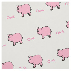 Mini porcos cor-de-rosa e Oink tecido