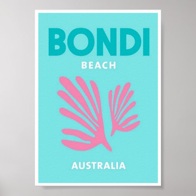Mini Poster - Bondi Beach Austrália (Frente)