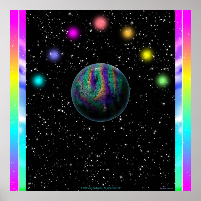Mini poster de espaço de cor (Frente)
