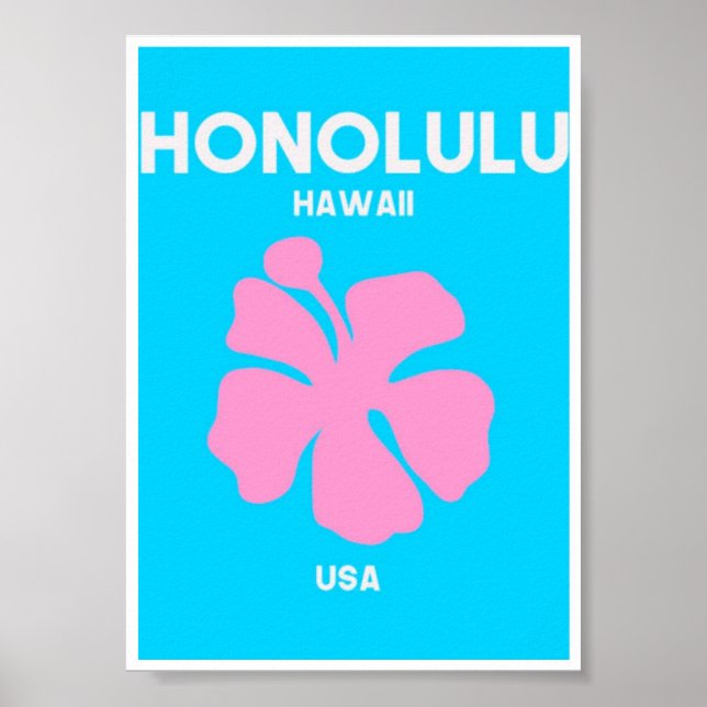 Mini Poster - Honolulu Hawaii (Frente)