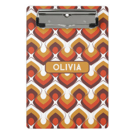 Mini Prancheta 70s Bold Retro Modern Motif in Orange & Brown