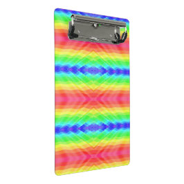 Mini Prancheta A clipboard with a colorful, kaleidoscopic rainbow