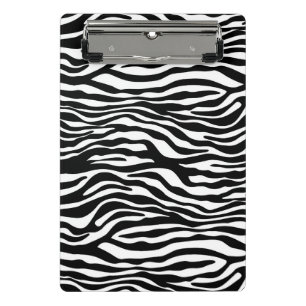 Mini Prancheta A zebra listra o preto & o branco do teste padrão