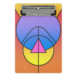 Mini Prancheta Abstract Geometric Circles Line Colorful Poster