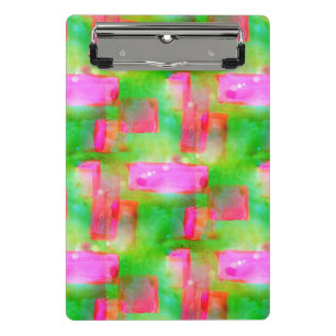 Mini Prancheta Abstrato pintado amarelo, rosa da luz solar