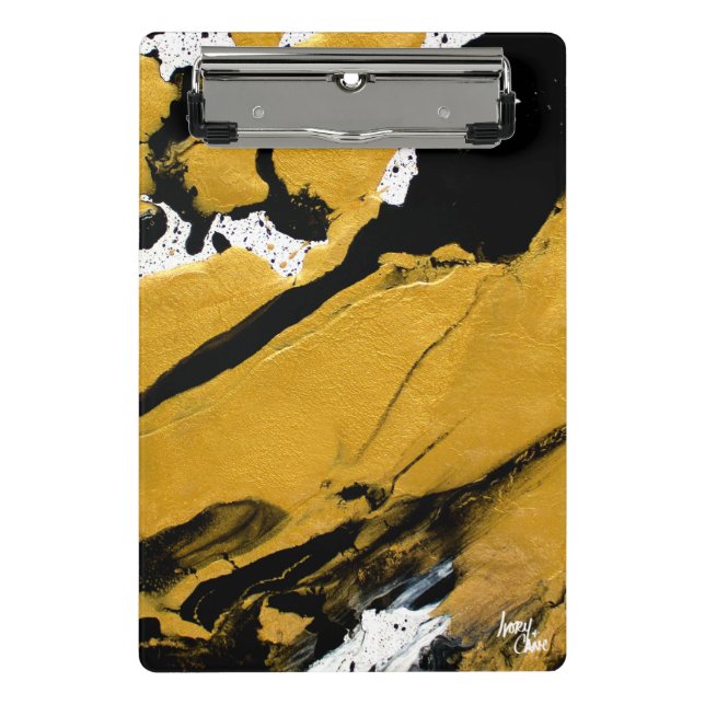 Mini Prancheta ABSTRATO Preto e Dourado de Alma Ignado SPWW (Frente)