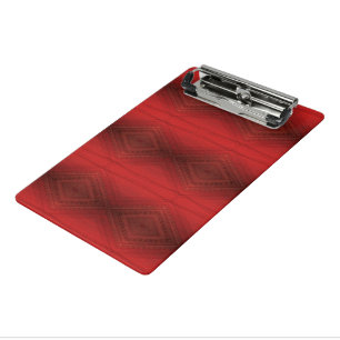 Mini Prancheta Aceitação Padrão de Boho Eclético Vermelho