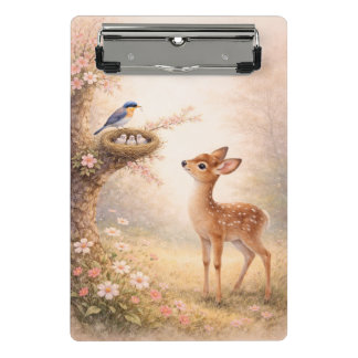 Mini Prancheta Aesthetic Floral Nature Clipboard | Soft Pastel 