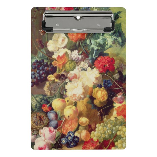 Mini Prancheta Ainda vida com flores e fruta (Frente)