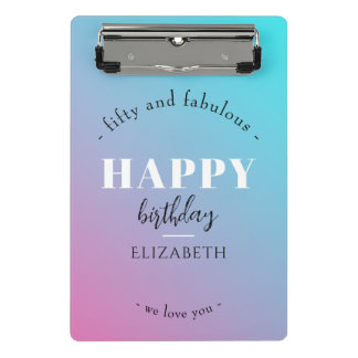 Mini Prancheta Aniversário design minimalista em cores pastosas